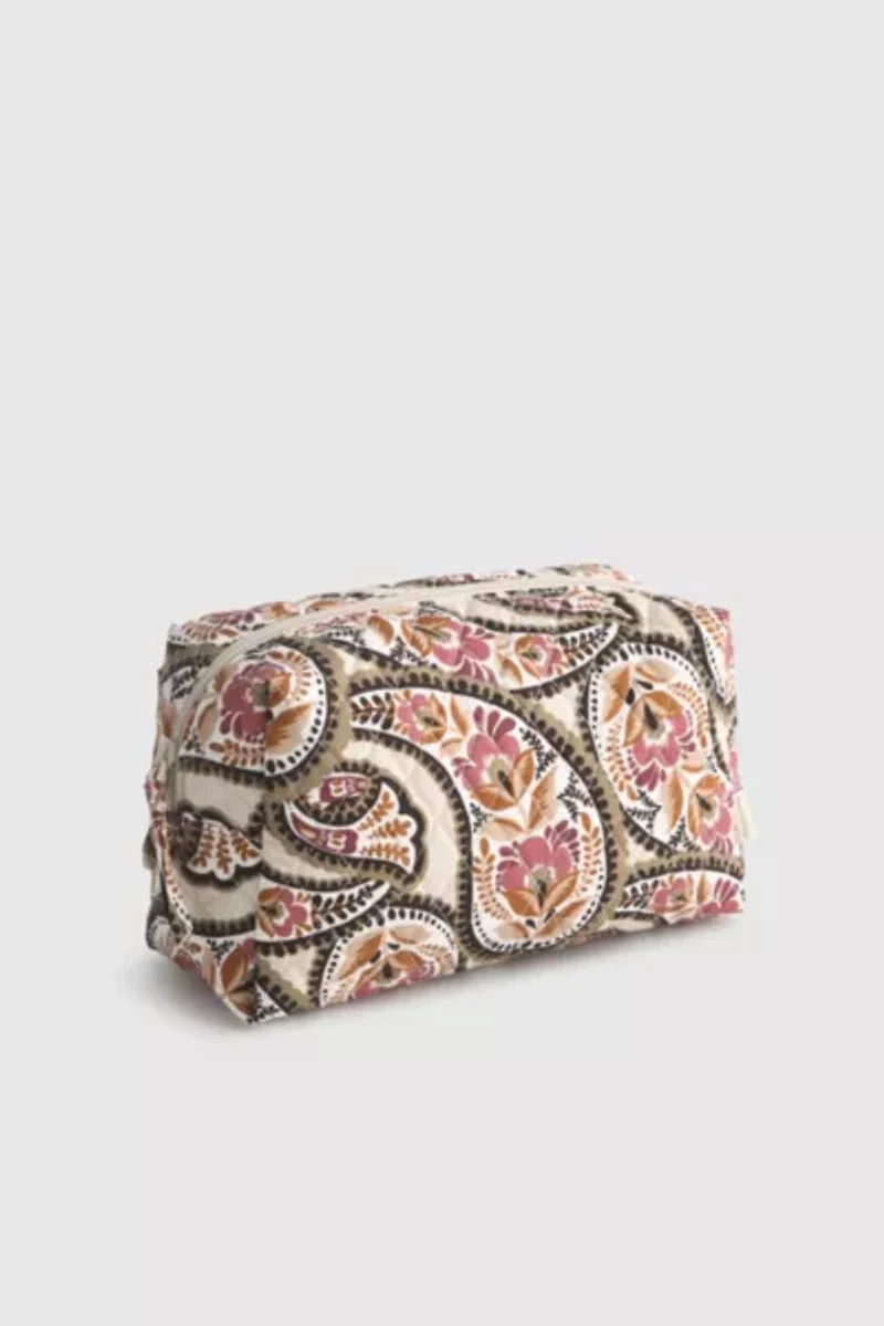 Vera Bradley Quilted Cotton Large Makeup Bag