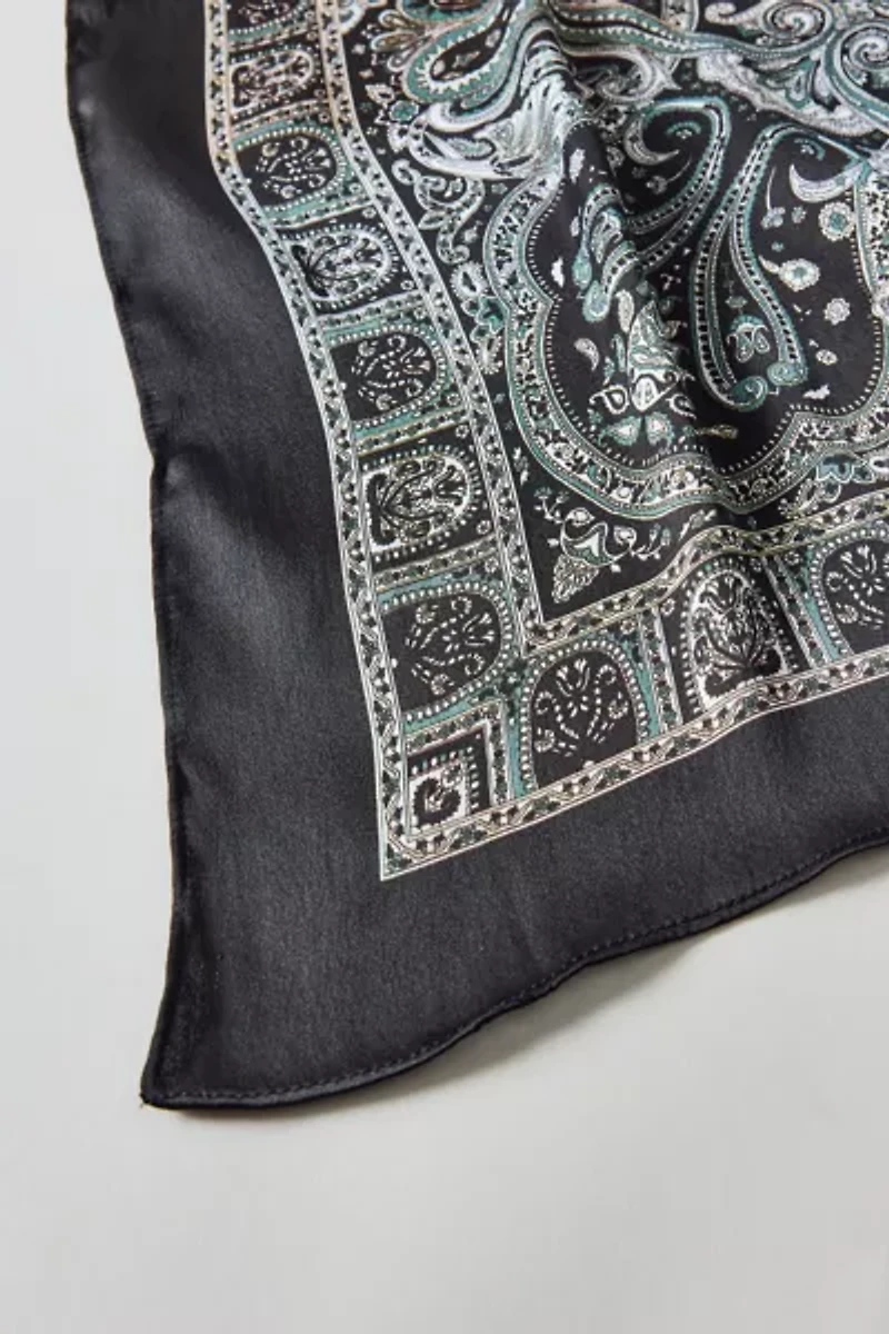 Sasha Patterned Silky Scarf
