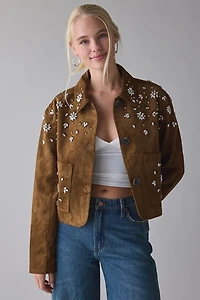 BLANKNYC Favorite Duo Embellished Faux Suede Jacket