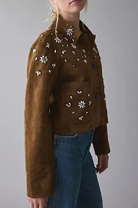 BLANKNYC Favorite Duo Embellished Faux Suede Jacket