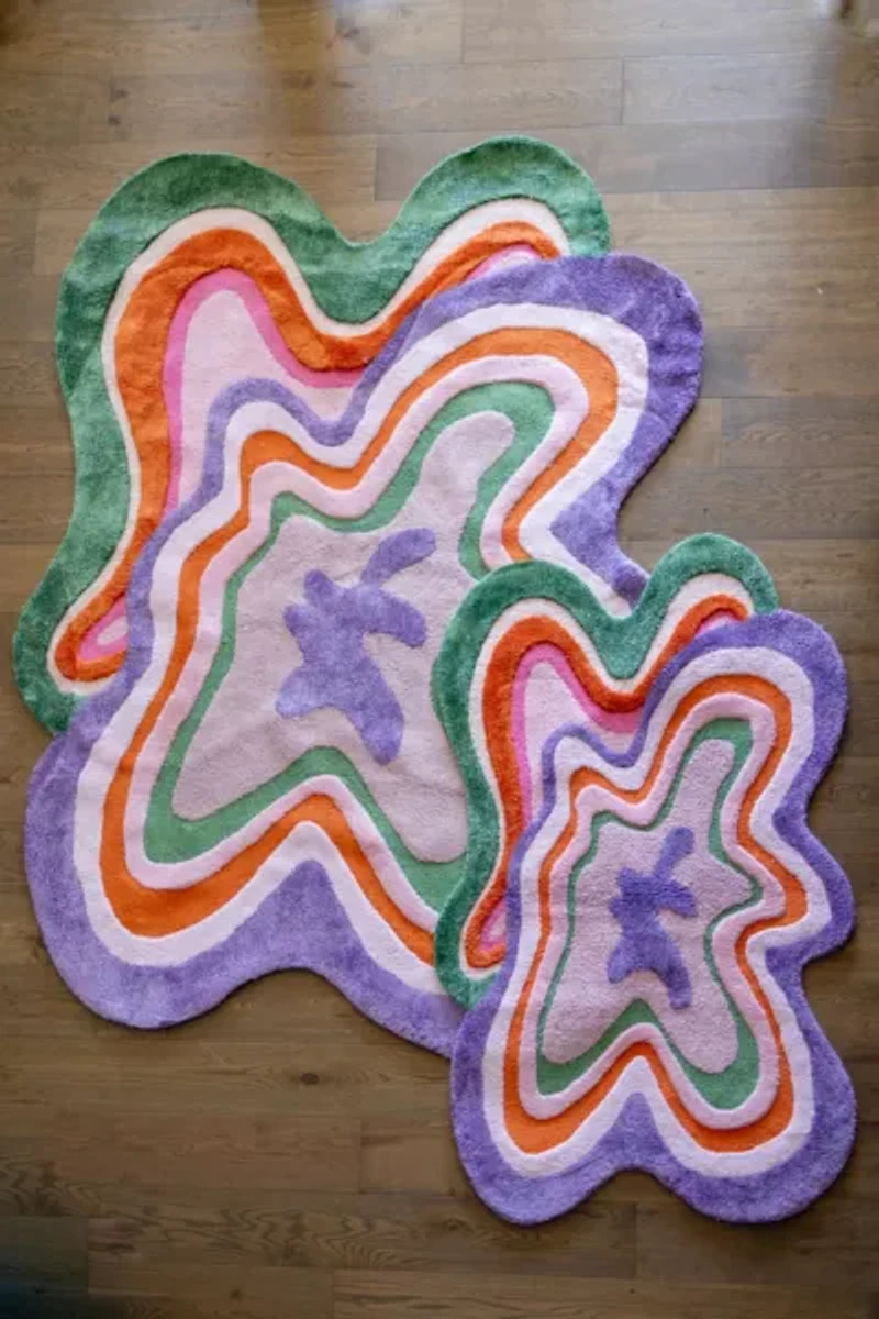 YaYa & Co. Squiggle Organic Cotton Tufted Abstract Rug