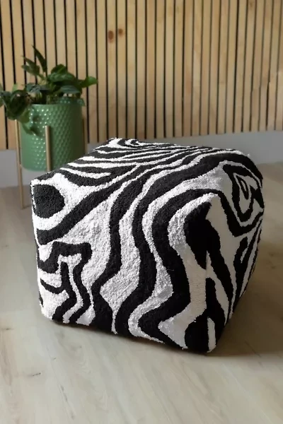 YaYa & Co. Abstract Organic Cotton Pouf