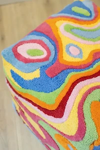 YaYa & Co. Abstract Organic Cotton Pouf