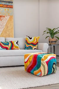 YaYa & Co. Abstract Organic Cotton Pouf
