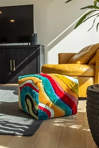 YaYa & Co. Abstract Organic Cotton Pouf