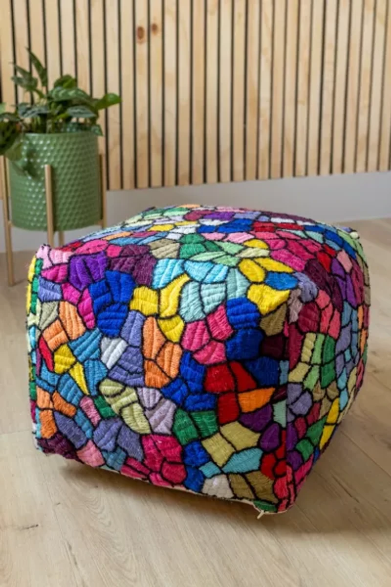 YaYa & Co. Vitral Organic Cotton Pouf
