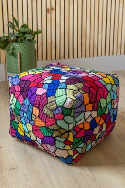 YaYa & Co. Vitral Organic Cotton Pouf