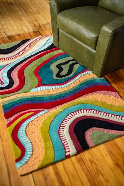 YaYa & Co. Echo Organic Wool Tufted Abstract Rug
