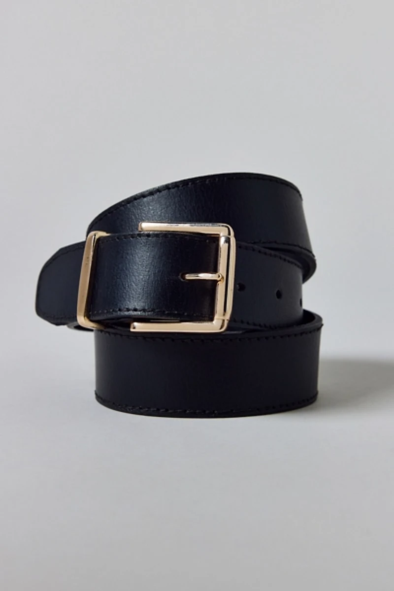 Square Buckle Everyday Leather Belt