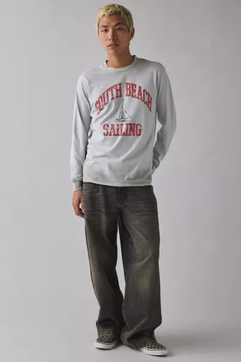 South Beach Sailing Graphic Long Sleeve Tee