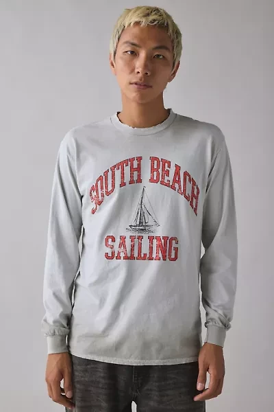 South Beach Sailing Graphic Long Sleeve Tee