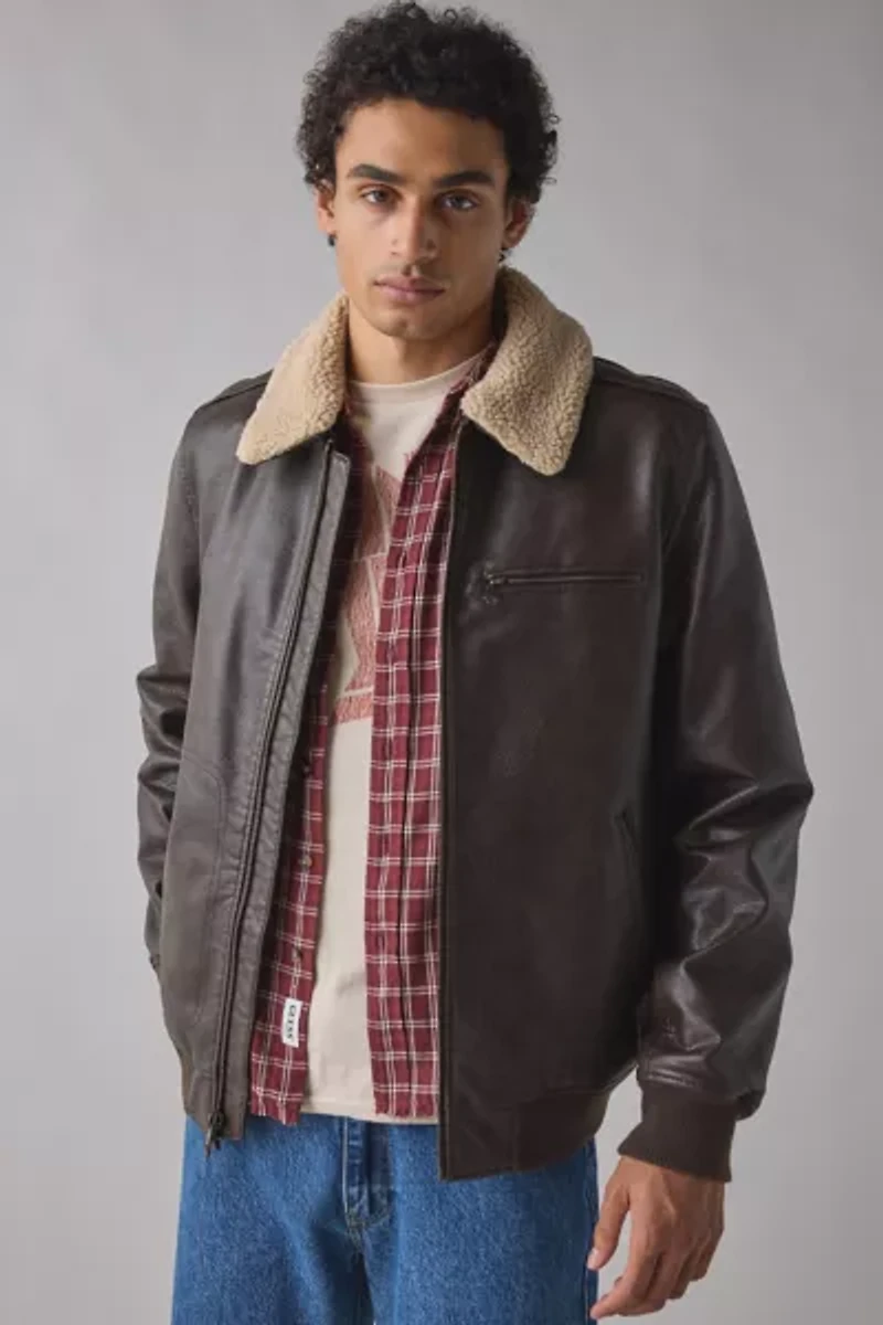 Levi’s® Faux Leather Bomber Jacket