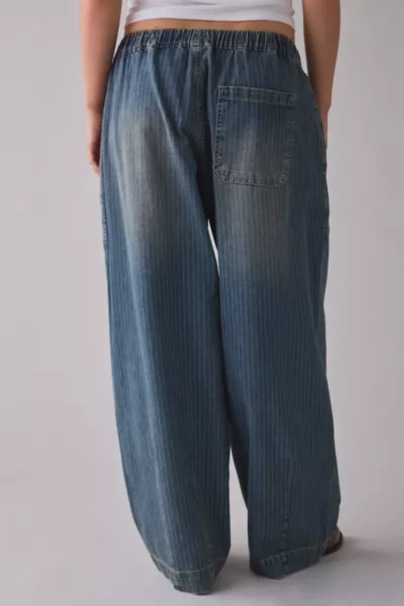 BDG Bobbi Pinstripe Baggy Pull-On Jean