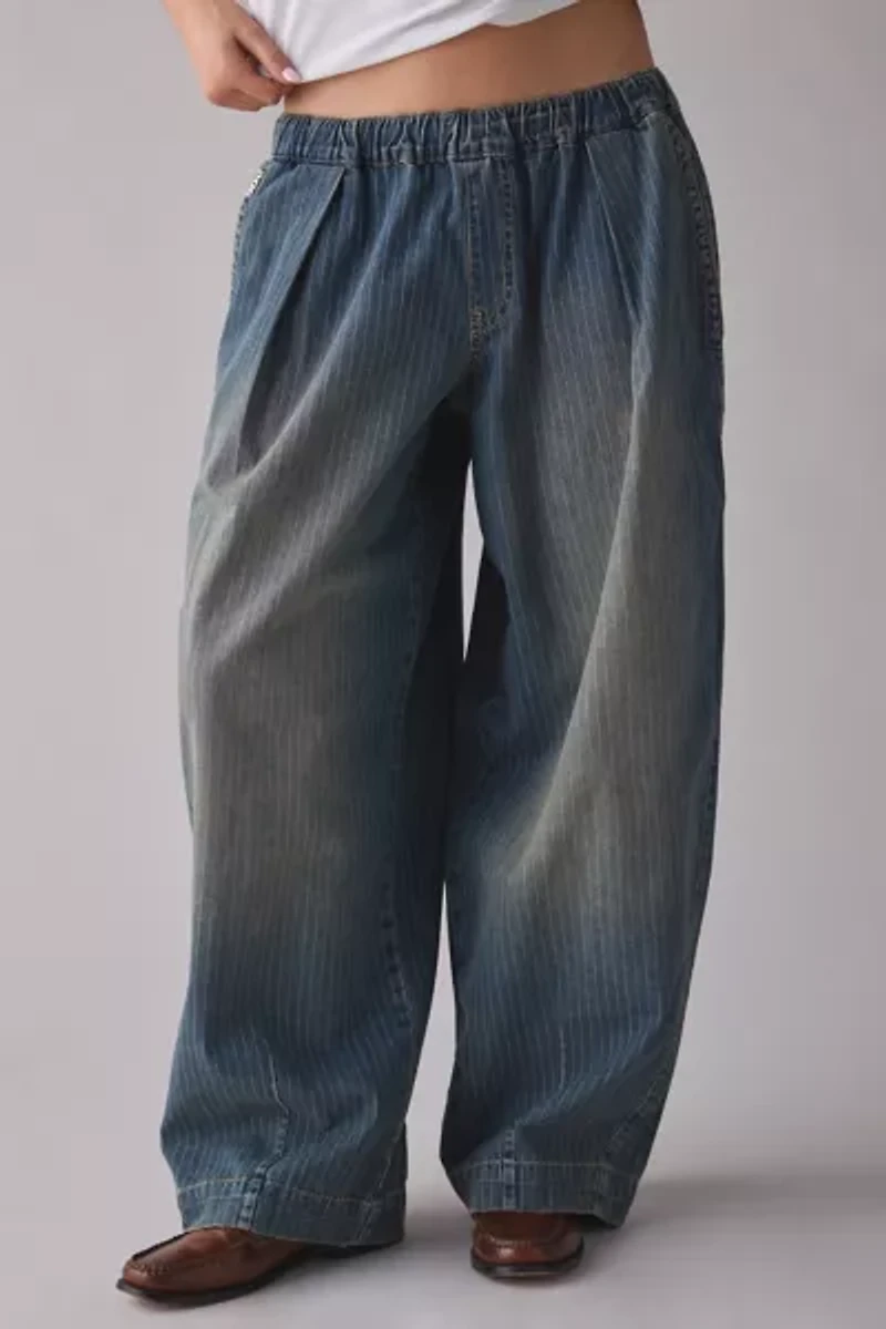 BDG Bobbi Pinstripe Baggy Pull-On Jean