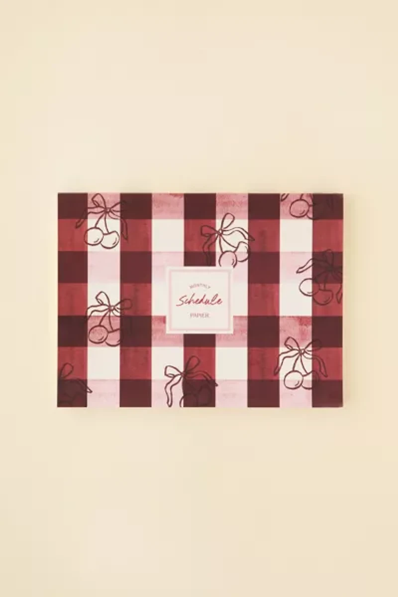 Papier Gingham Undated Productivity Monthly Desk Pad