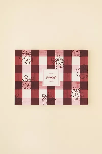 Papier Gingham Undated Productivity Monthly Desk Pad