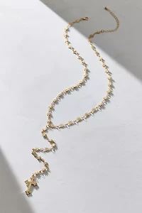 Adelia Cross Pendant Lariat Necklace