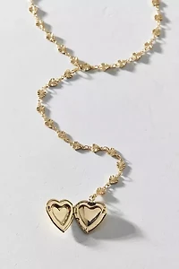 Heart Locket Lariat Necklace