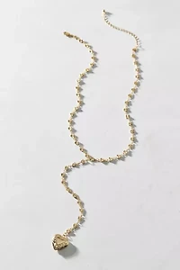Heart Locket Lariat Necklace