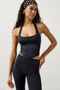 Out From Under Jade Stitch Seamless Knit Halter Top