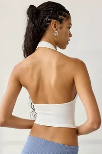 Out From Under Jade Stitch Seamless Knit Halter Top