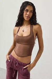 Out From Under Jade Stitch Halter Top