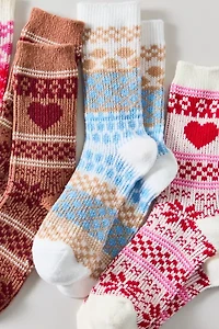 Cozy Fair Isle Knit Sock