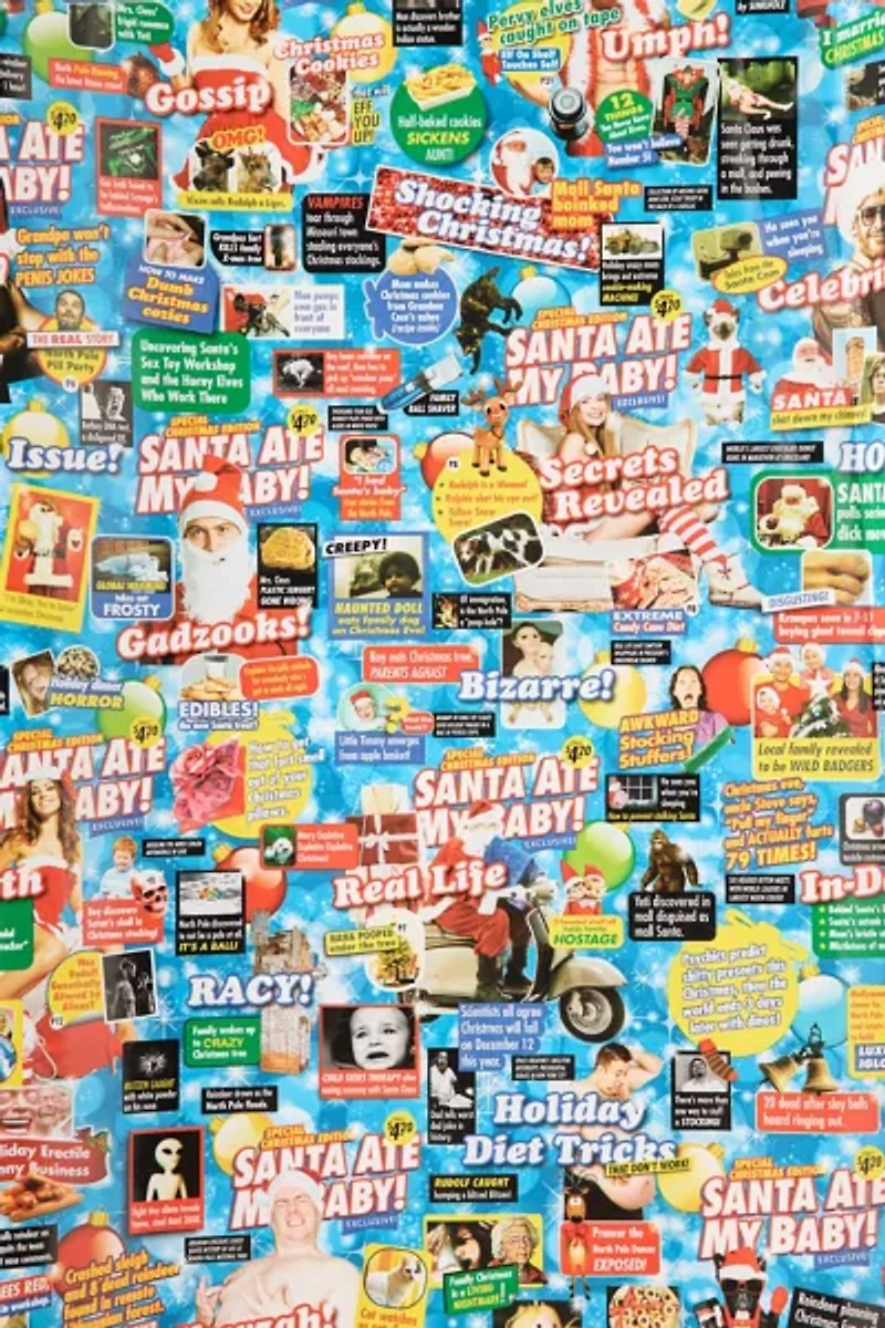 Holiday Tabloid Magazine Wrapping Paper