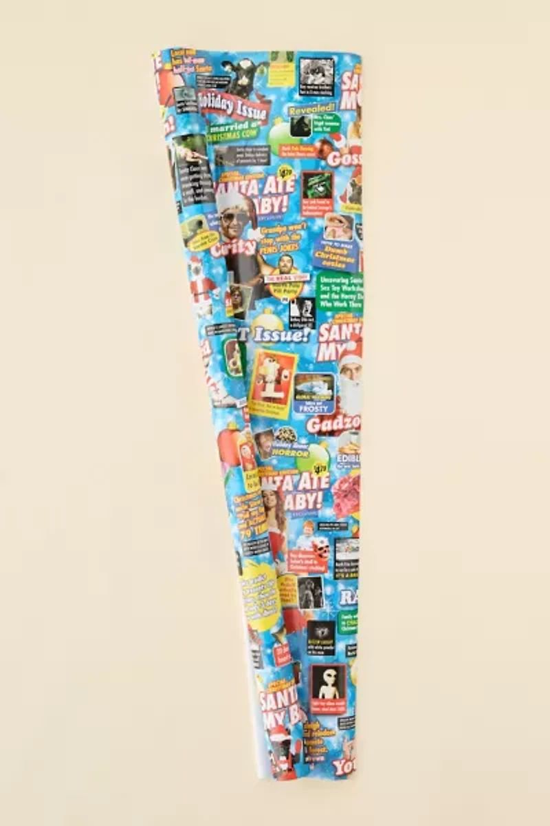 Holiday Tabloid Magazine Wrapping Paper