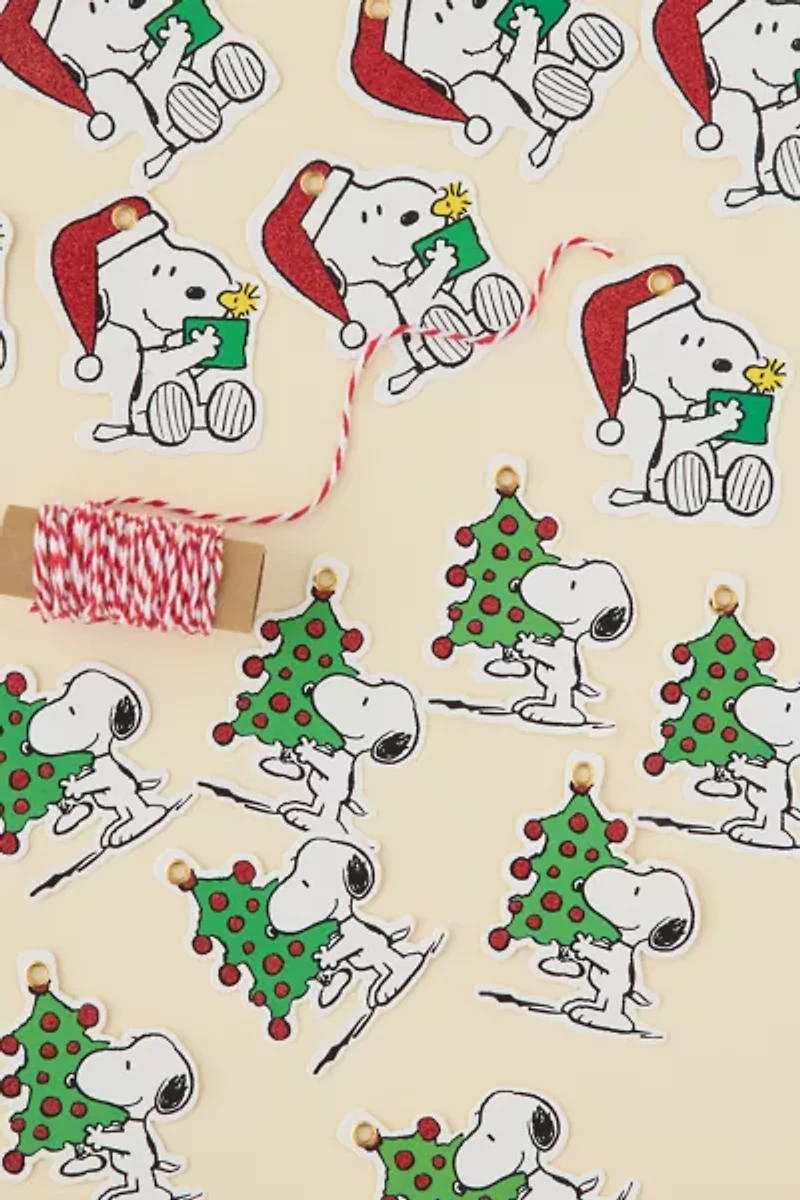 Peanuts Snoopy Shaped Holiday Gift Tag Set