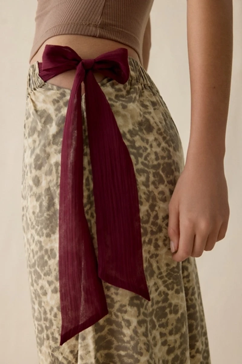 Out From Under Eat Your Heart Side-Tie Bow PJ Pants