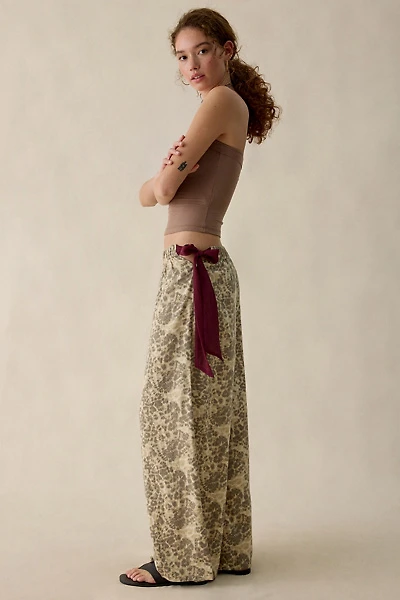 Out From Under Eat Your Heart Side-Tie Bow PJ Pants