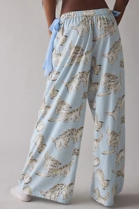Out From Under Eat Your Heart Side-Tie Bow PJ Pants