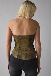 UO Riley Strapless Seamed Denim Tube Top