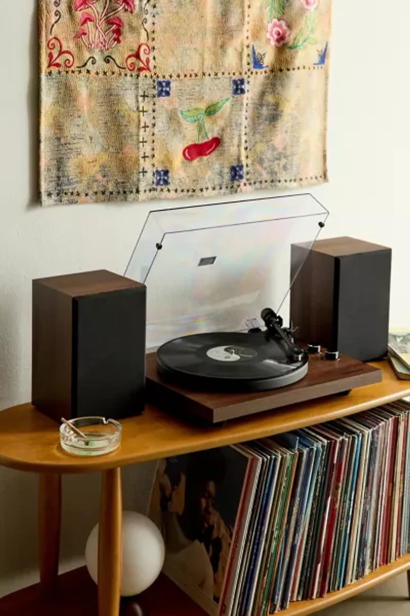 Crosley C62 Record Player & Speakers Shelf System