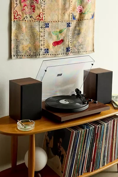 Crosley C62 Record Player & Speakers Shelf System