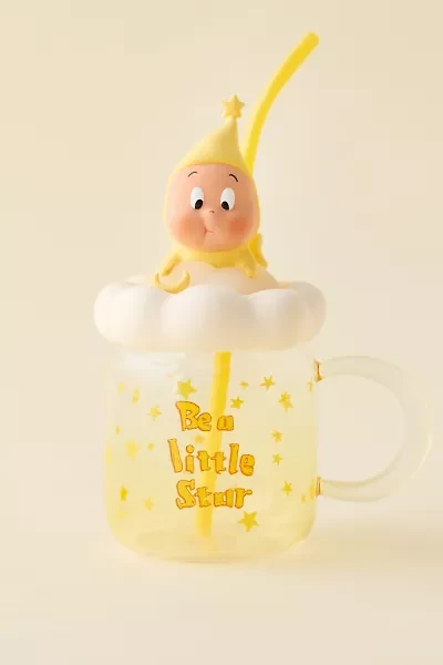 POP MART We Are Twinkle Twinkle Series Straw Glass Cup