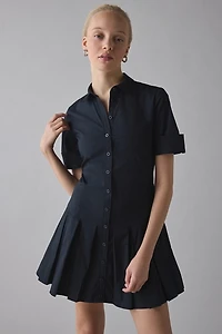 BDG Special Treatment Drop Waist Short Sleeve Shirt Mini Dress