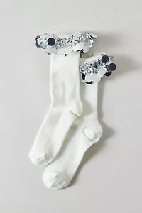 Sequined Cuff Crew Sock