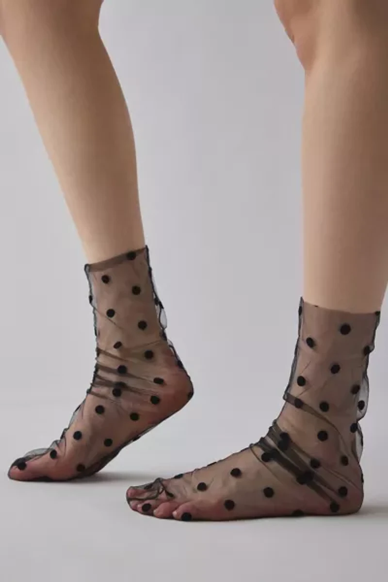 Polka Dot Sheer Tulle Sock