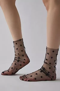 Polka Dot Sheer Tulle Sock