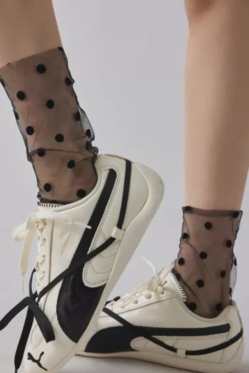 Polka Dot Sheer Tulle Sock