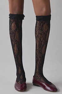 Sheer Lace Over-The-Knee Sock