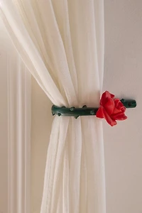 Rose Resin Curtain Tie-Back Set