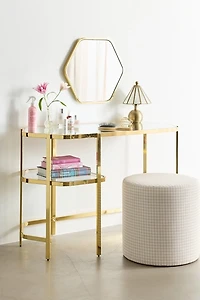 Rory Plated Metal Mirrored Vanity