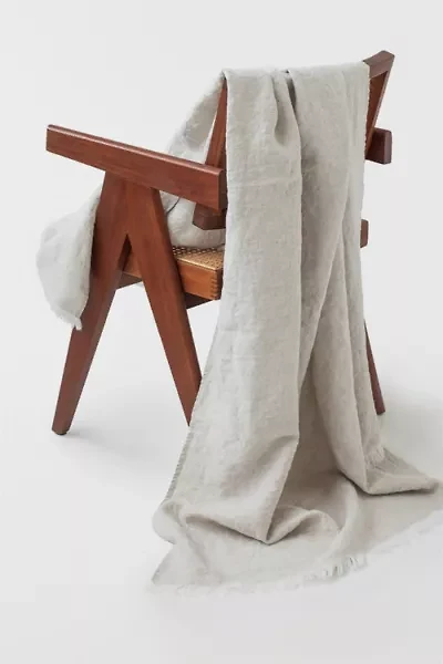 MagicLinen Heavyweight Linen Throw Blanket