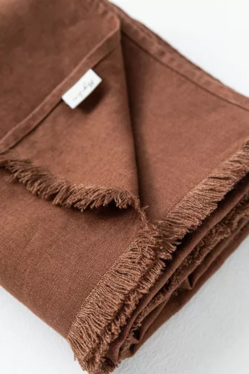 MagicLinen Heavyweight Linen Throw Blanket