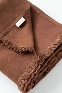 MagicLinen Heavyweight Linen Throw Blanket