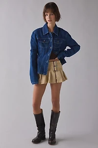 BDG Double Trouble Belted Denim Micro Mini Skort