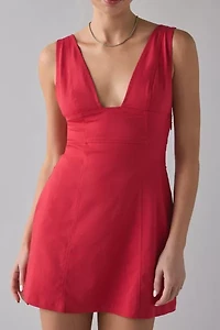 UO Guilty Pleasure Plunging V-Neck Mini Dress